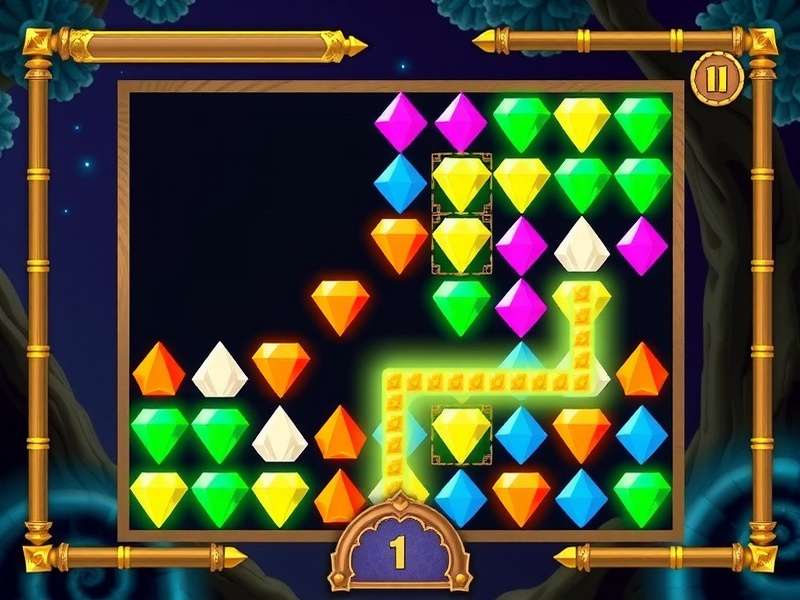 Glowing Diamond Quest Game Screenshot